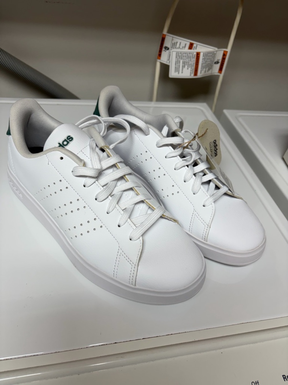 adidas White Low-Top Sneakers with black Accent - Picture 3 of 9